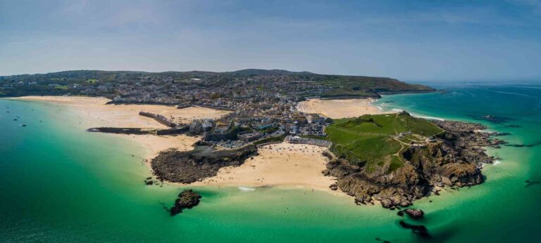 St Ives aerial Cornwall
