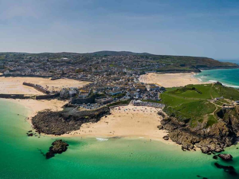 St Ives aerial Cornwall
