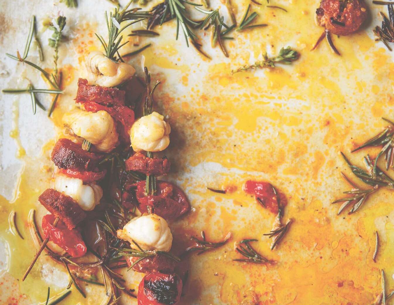 Emily Scott’s monkfish and Cornish chorizo skewers