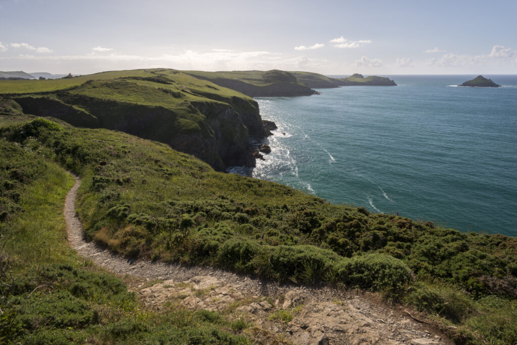 Coast path from Lundy Bay toward The Rumps, Pentire, Cornwall