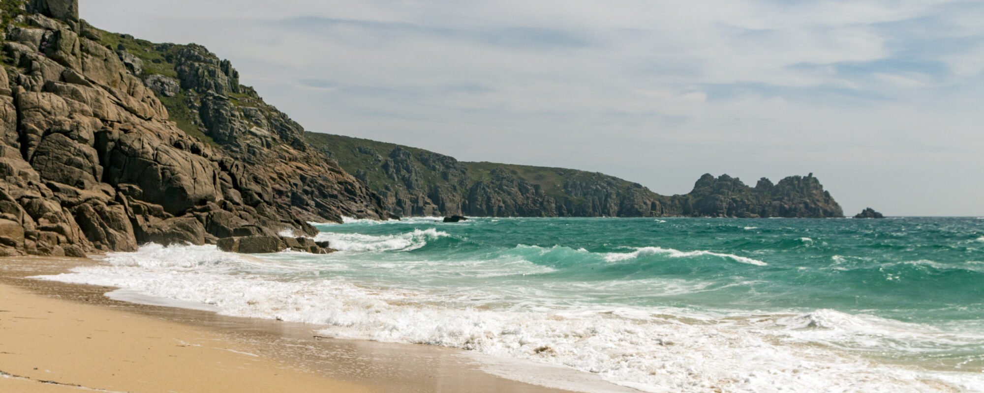 The beach at Porthcurno, Cornwall