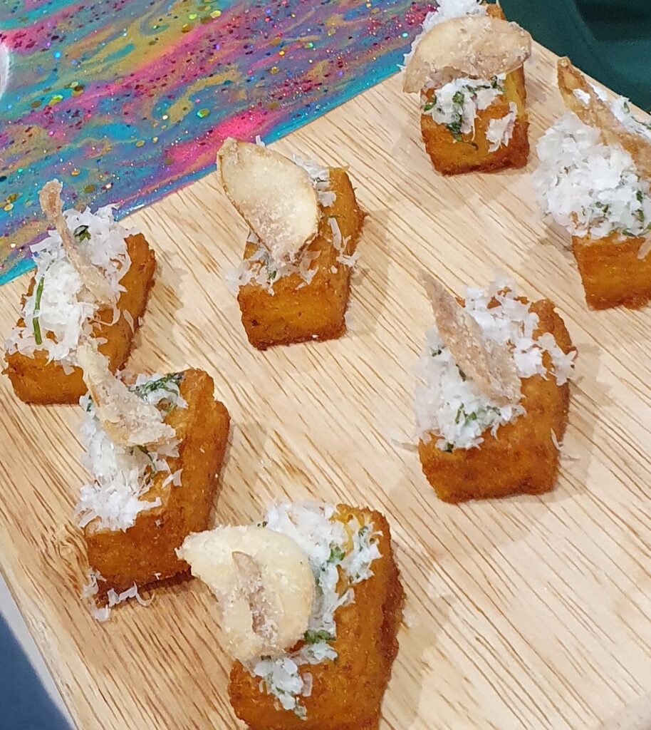Polenta, Parmesan & Crispy Garlic