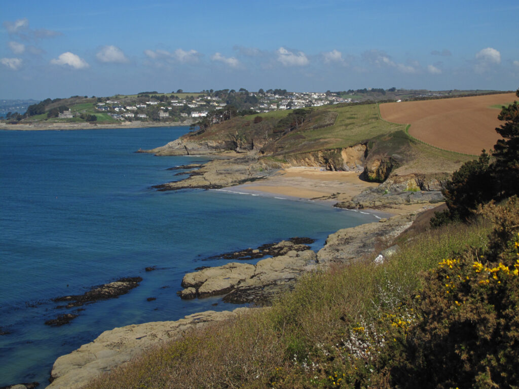 View from St Anthony Head to St Mawes across Molunan Cove