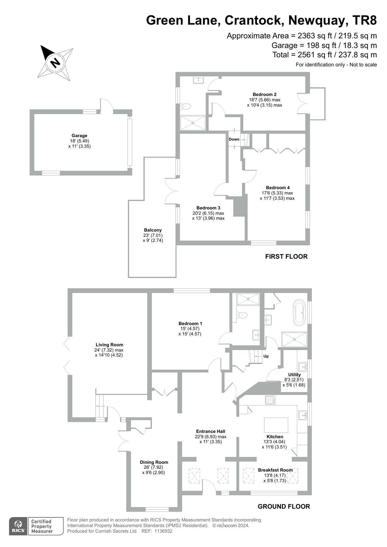 Floor plan for Langurra Meadow End