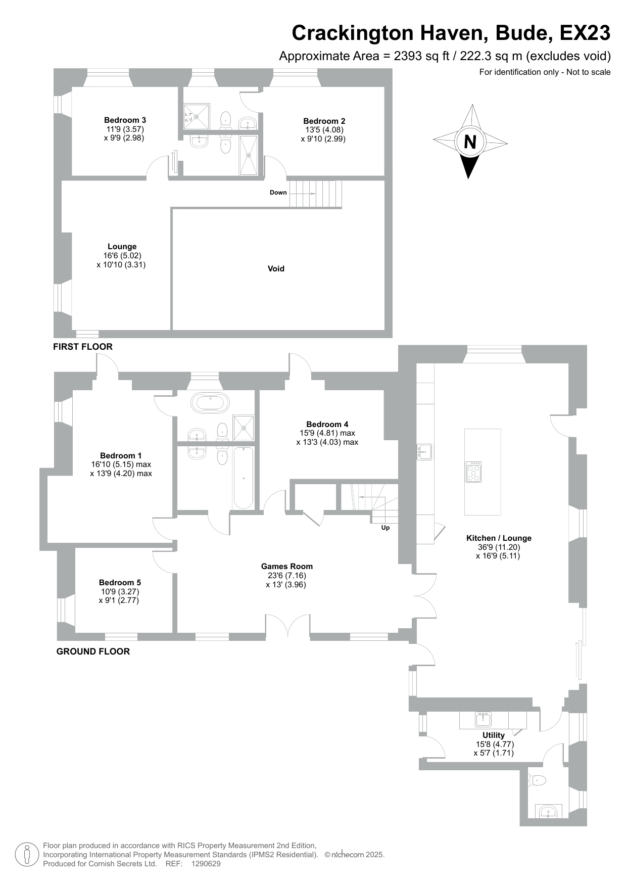 Floor plan for Brock’s Beach House