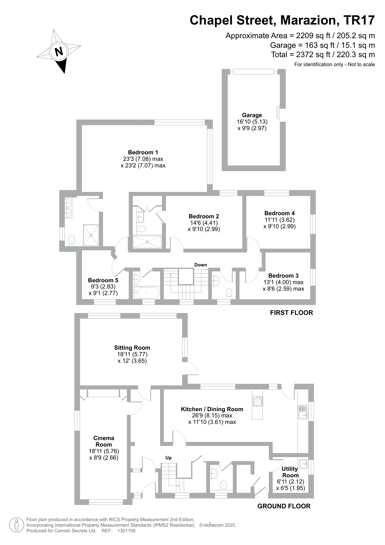 Floor plan for The Captain’s House