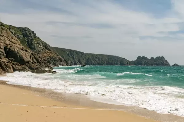 The beach at Porthcurno, Cornwall ©National Trust Images Hugh Mothersole