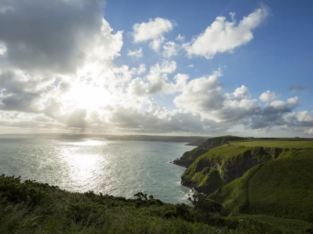 View of Port Quin Bay from The Rumps at Pentire, Cornwall