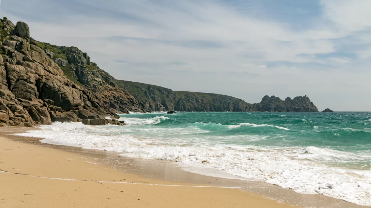 The beach at Porthcurno, Cornwall ©National Trust Images Hugh Mothersole